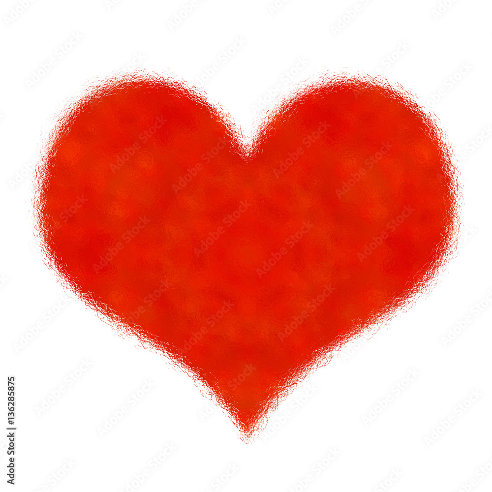 Abstract love heart symbol isolated