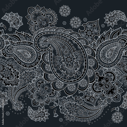 seamless Floral paisley ornament.