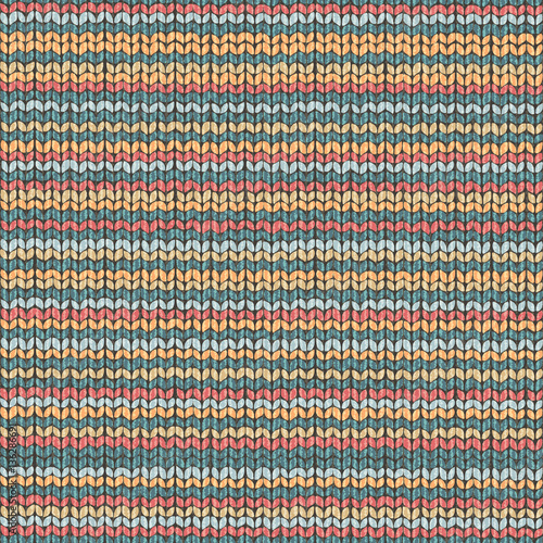 Knit texture repeat pattern, fabric wool textile vector illustration