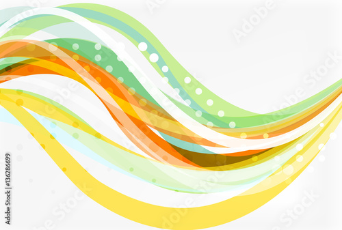 Colorful wave stripes and lines