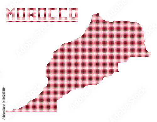 Morocco Africa Dot Map