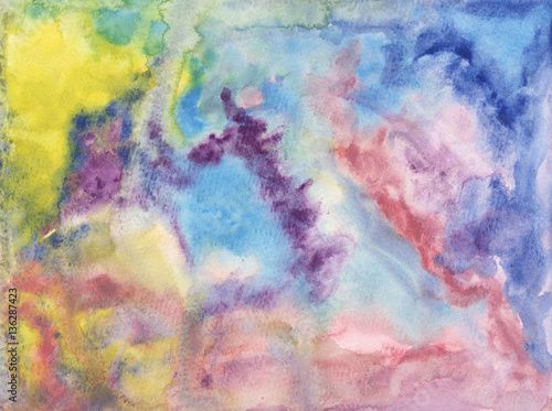 watercolor background, variegated wash technique