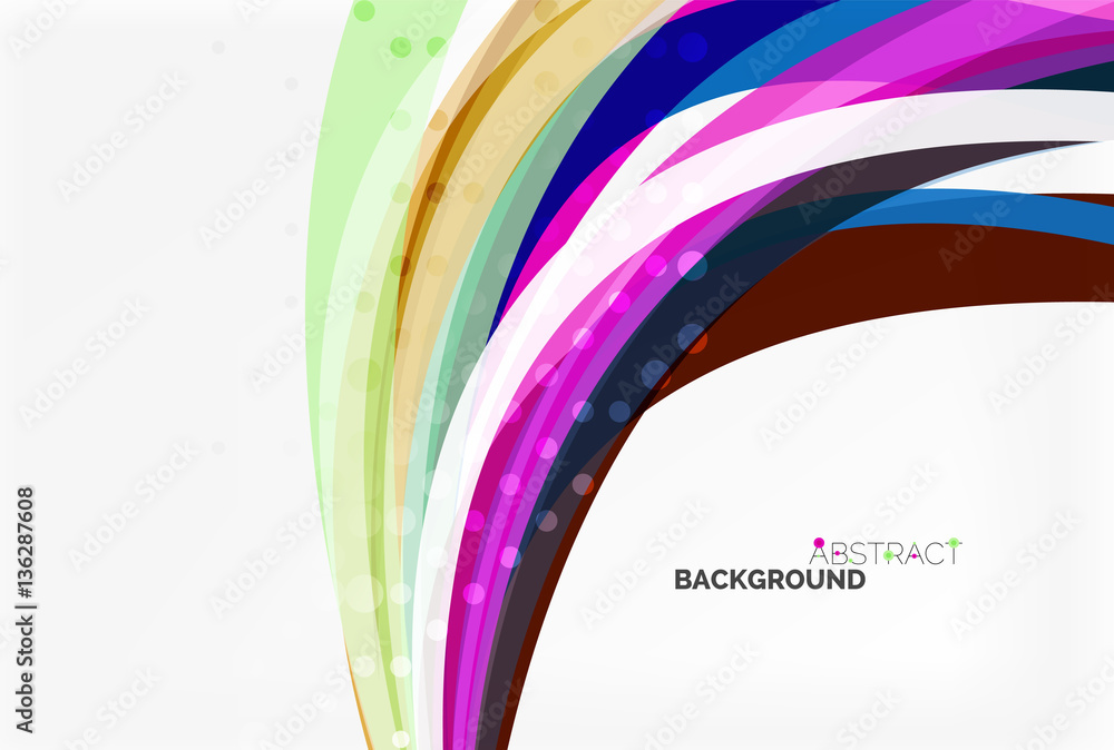 Vector geometric flowing lines abstract background