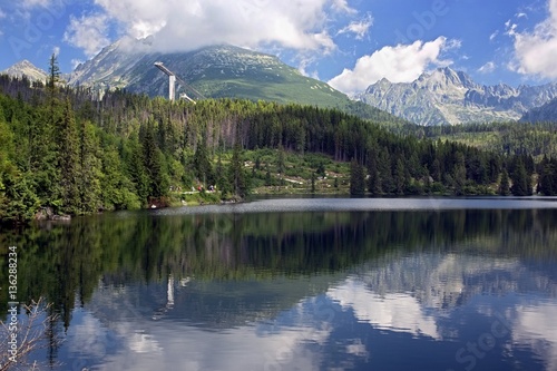 Europe  country Slovakia. Mountain lake Strbske pleso  national park High Tatras.