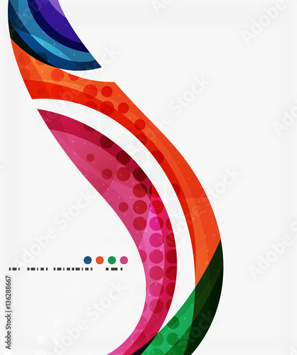 Colorful elegant flowing wave