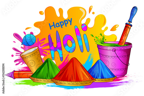 India Festival of Color Happy Holi background