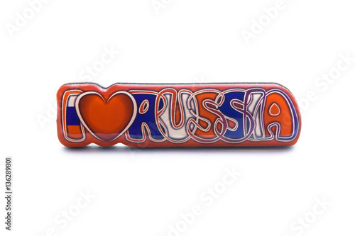 Souvenir fridge magnet - I Love Russia