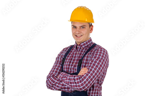 Handsome engineer with arms crossed