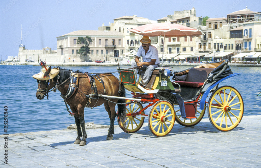 Horse carriage, Greece, Crete, Chania
