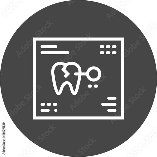 white tooth x-ray on dark gray background clip art preview