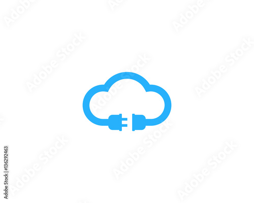 Cloud Electric Power Energy Logo Design Element