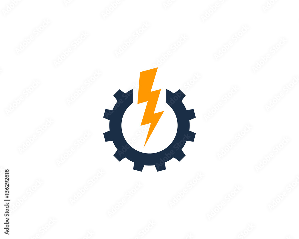 Gear Power Energy Logo Design Element Gear Power Energy Logo Design Element