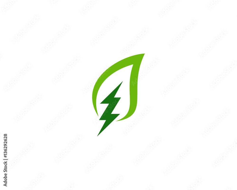 Eco Power Energy Logo Design Element Eco Power Energy Logo Design Element
