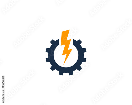 Gear Power Energy Logo Design Element