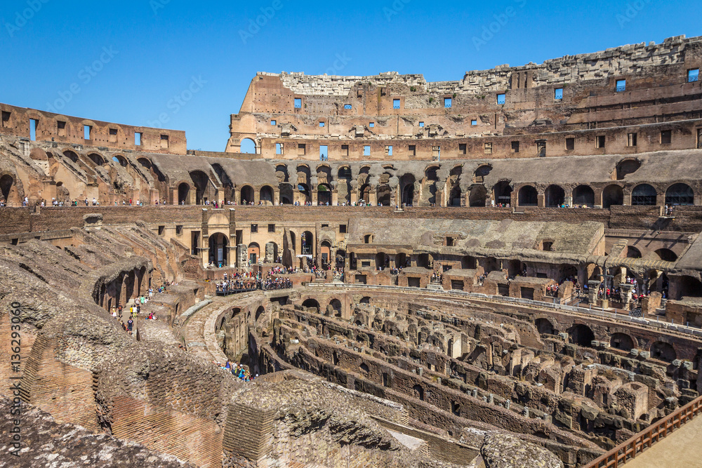 Inside Colosseum in Rome