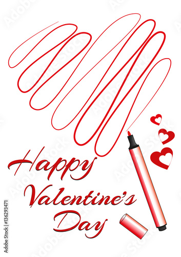 buon San Valentino cuore stilizzato