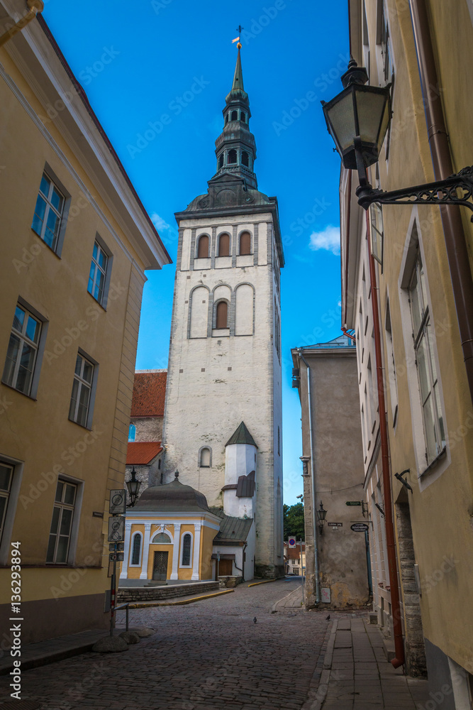 Old belltower in Tallin Estonia