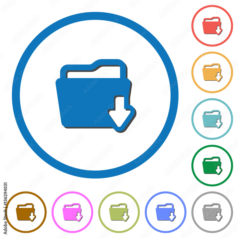 Download folder icons with shadows and outlines Download folder icons with shadows and outlines