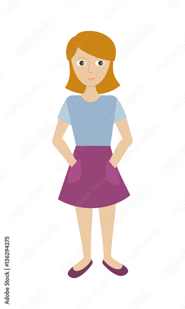 Female Worker of Cleaning Company in the Uniform Female Worker of Cleaning Company in the Uniform