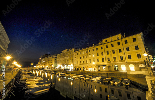 Trieste, canalization, at dusk, Italy, Friaul-Julian Venetia, Tr