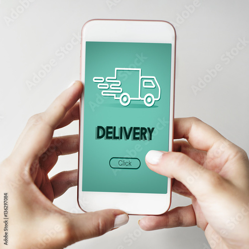 Truck Car Fast Delivery Service Concept