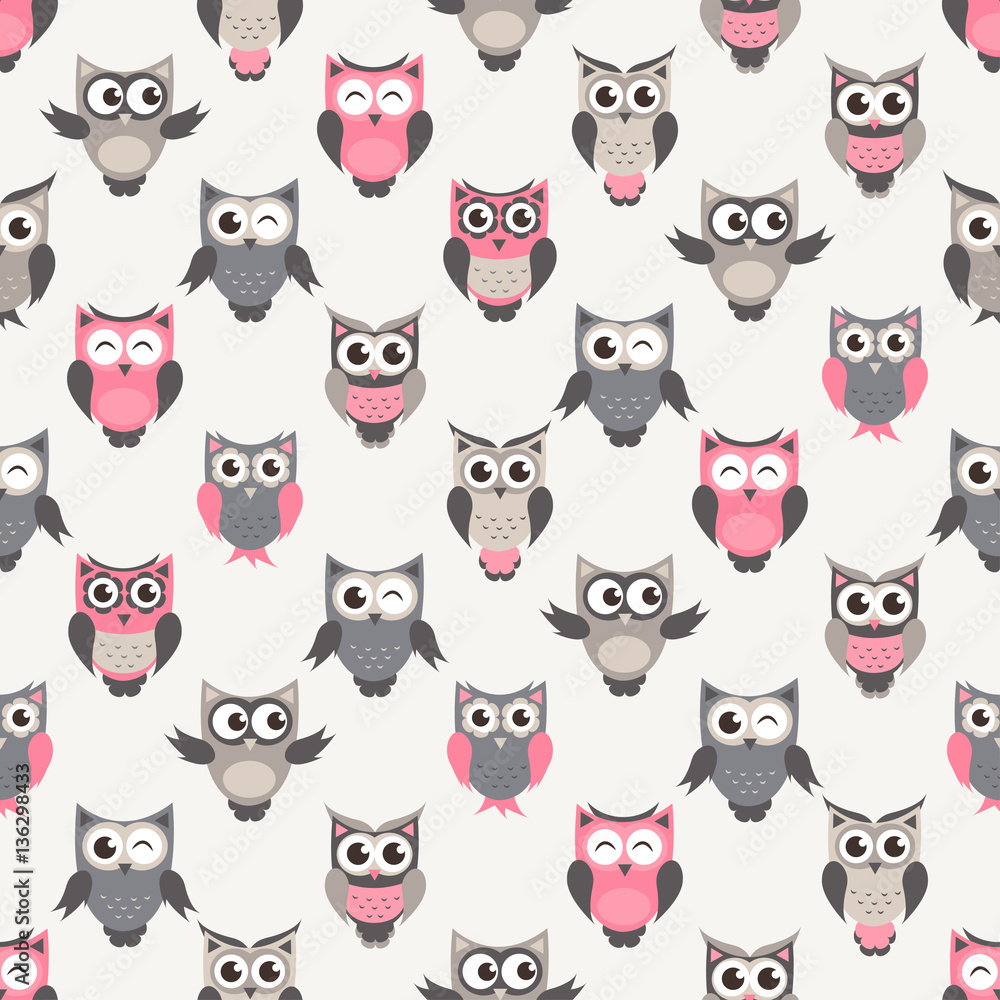 pattern with colorful owls pattern with colorful owls