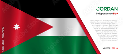 Free Download Jordan flag waving vector illustration - GFXLoad