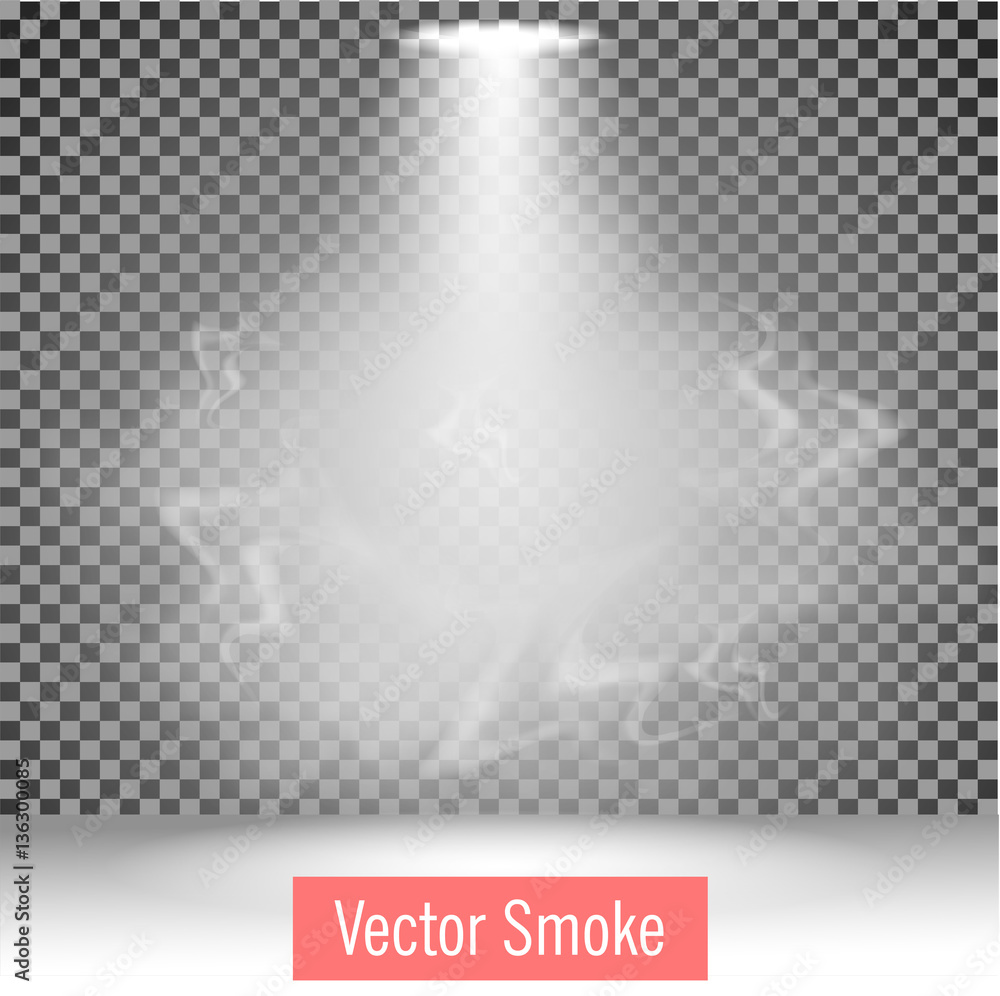 Delicate white set cigarette smoke waves on transparent background vector illustration Delicate white set cigarette smoke waves on transparent background vector illustration