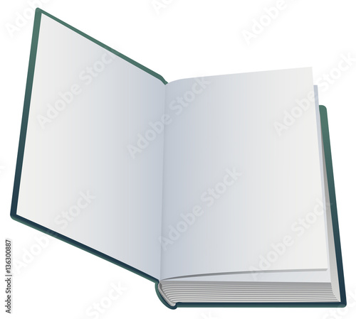 First blank page of open book