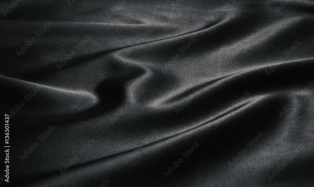 Fototapeta premium Smooth elegant blue silk can use as background