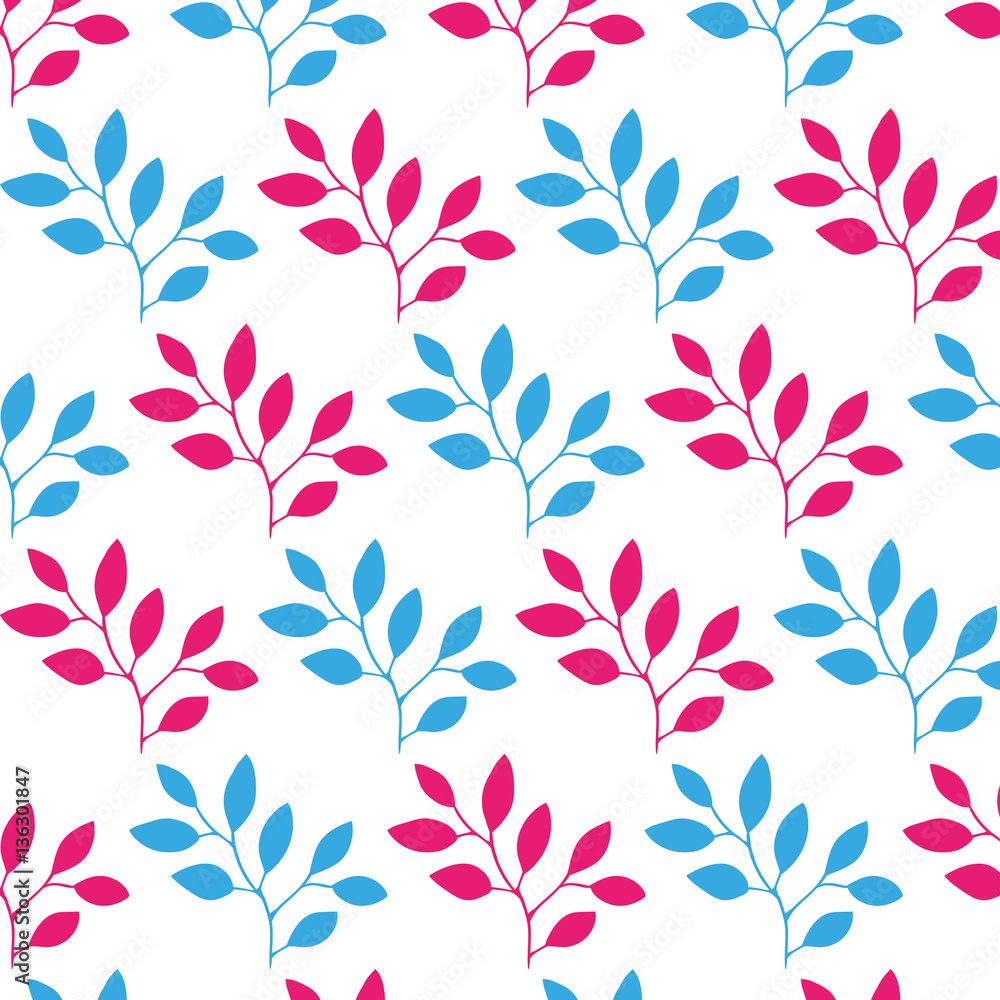 Obraz premium floral pattern with cute small leaves