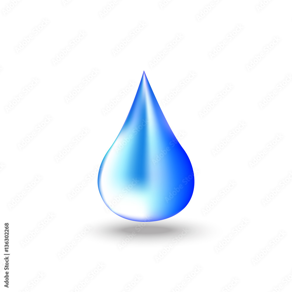 Drop of water with shadow Drop of water with shadow