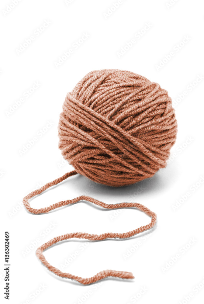 Ball of yarn on white background Ball of yarn on white background