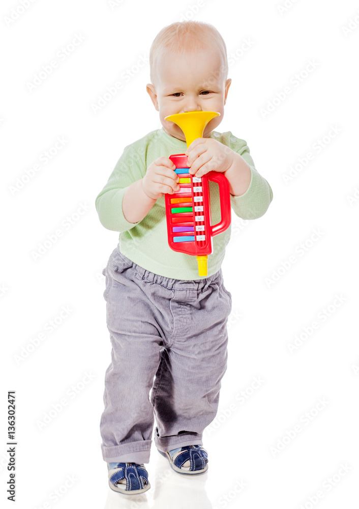 baby playing pipe baby playing pipe