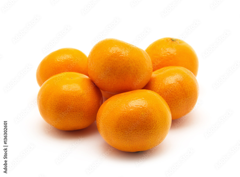 ripe juicy tangerine on a white background ripe juicy tangerine on a white background