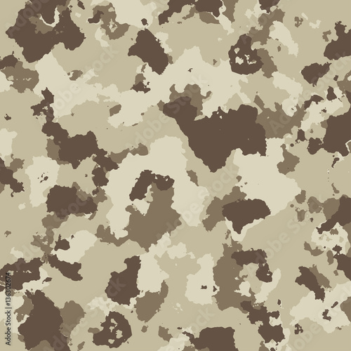 vector military camouflage pattern in brown colors