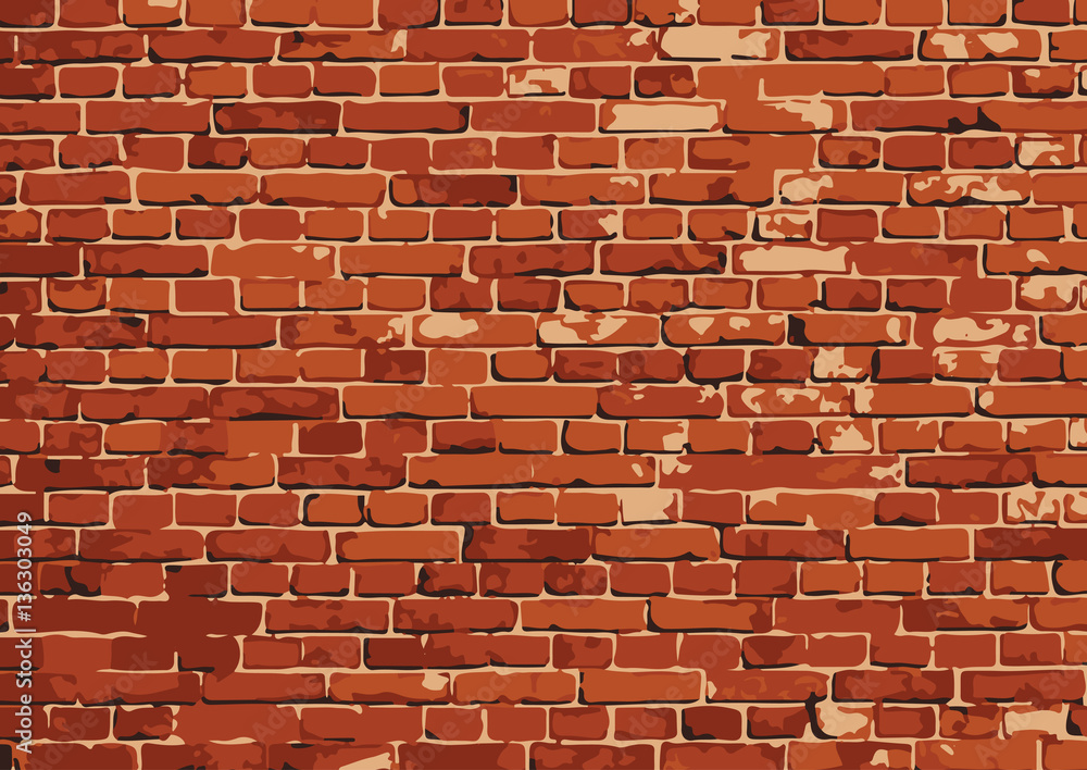 Fototapeta premium vector brick wall texture illustration, brickwall pattern