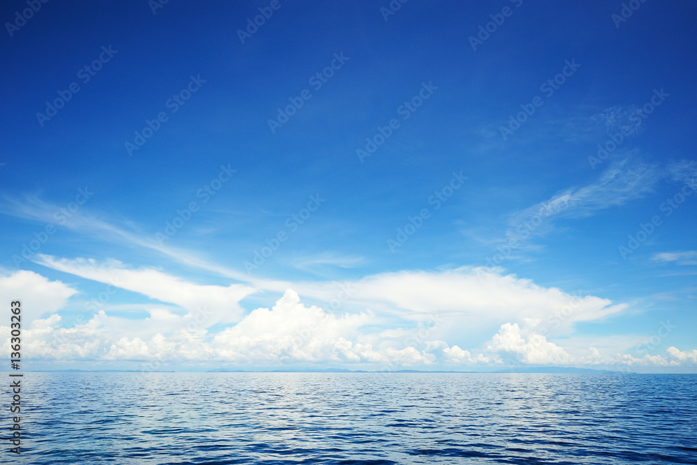 blue sky cloud with a Sea