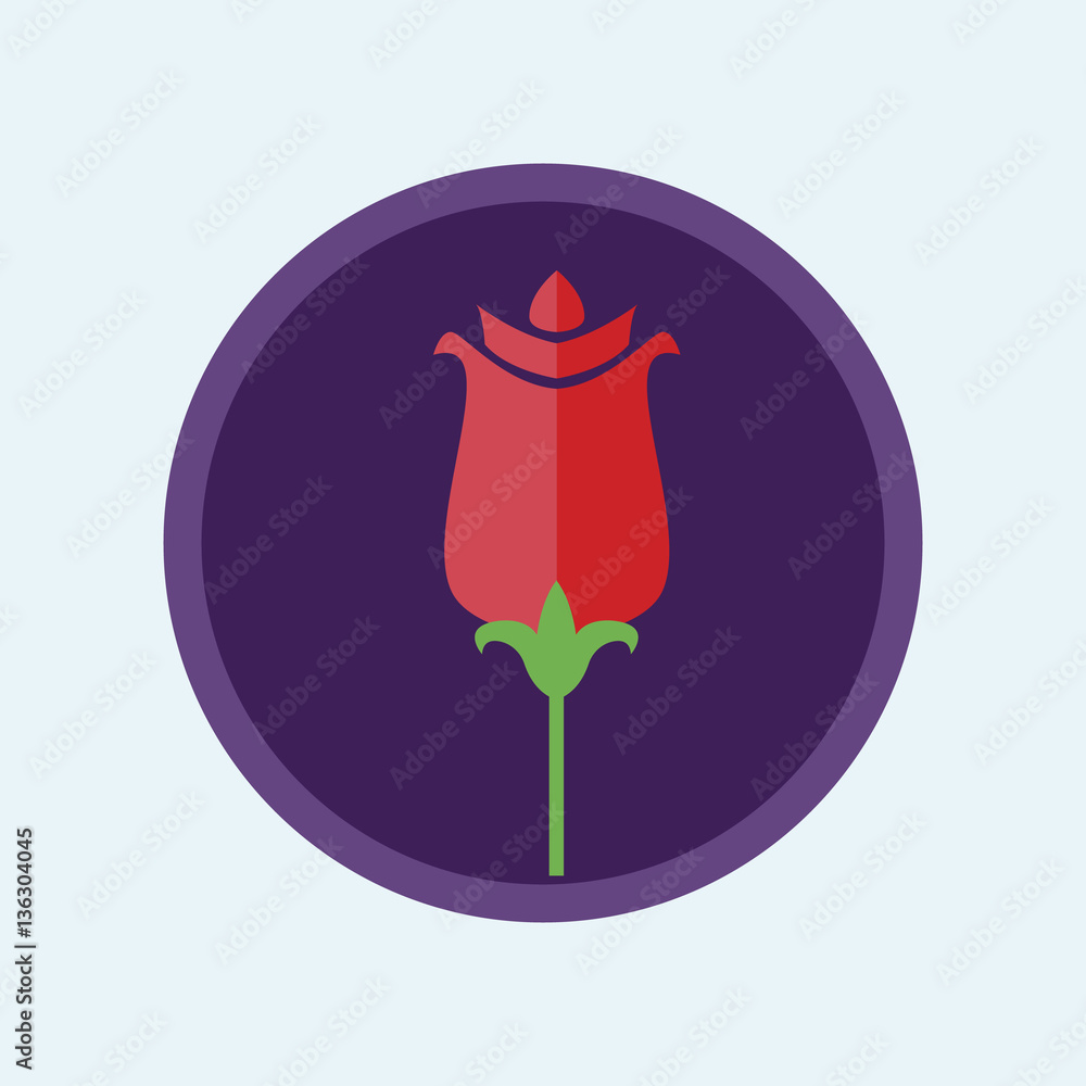 Red rose icon Vector Illustration. romantic symbol. Design element for Wedding, anniversary, Birthday, Valentines Day, party invitations. Red rose icon Vector Illustration. romantic symbol. Design element for Wedding, anniversary, Birthday, Valentines Day, party invitations.