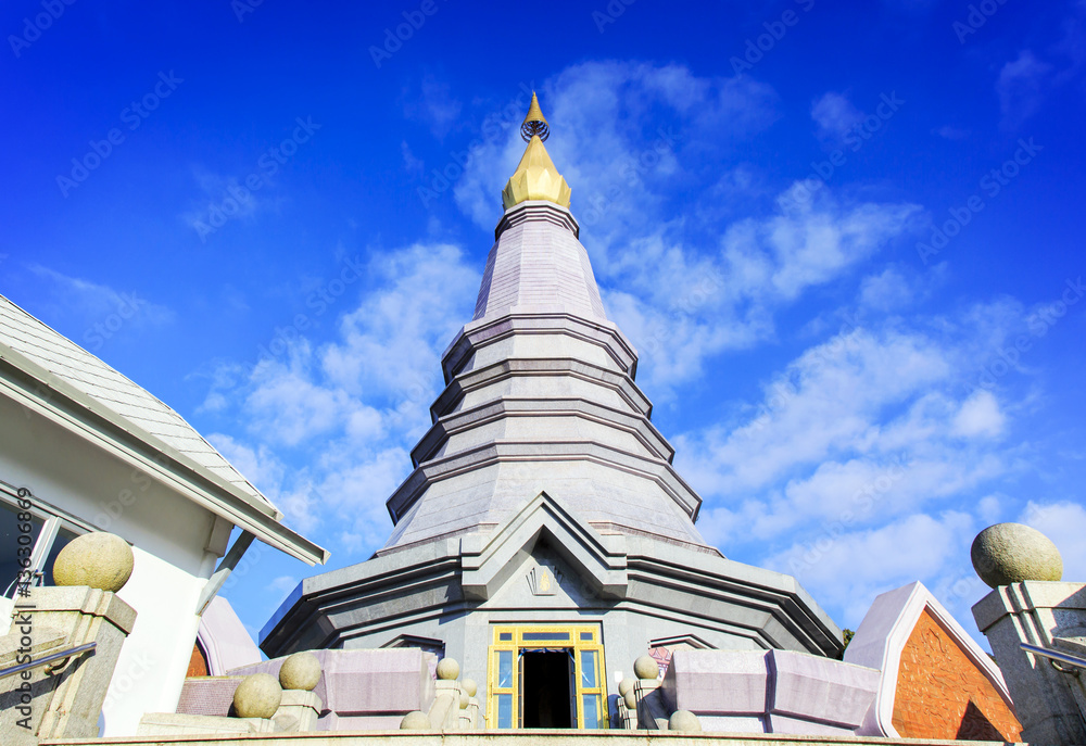 Pagoda at doi Inthanon mountain, Chiang Mai, Thailand.