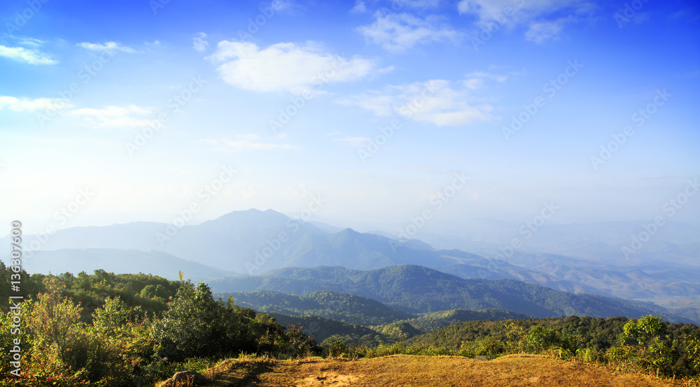 Good view at Inthanon mountain chiang Mai, Thailand
