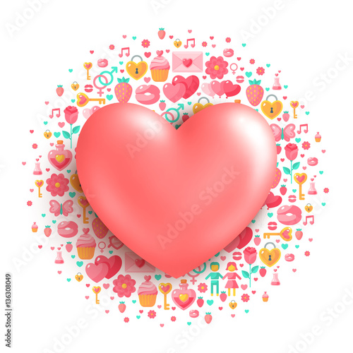 Valentine s day pink heart
