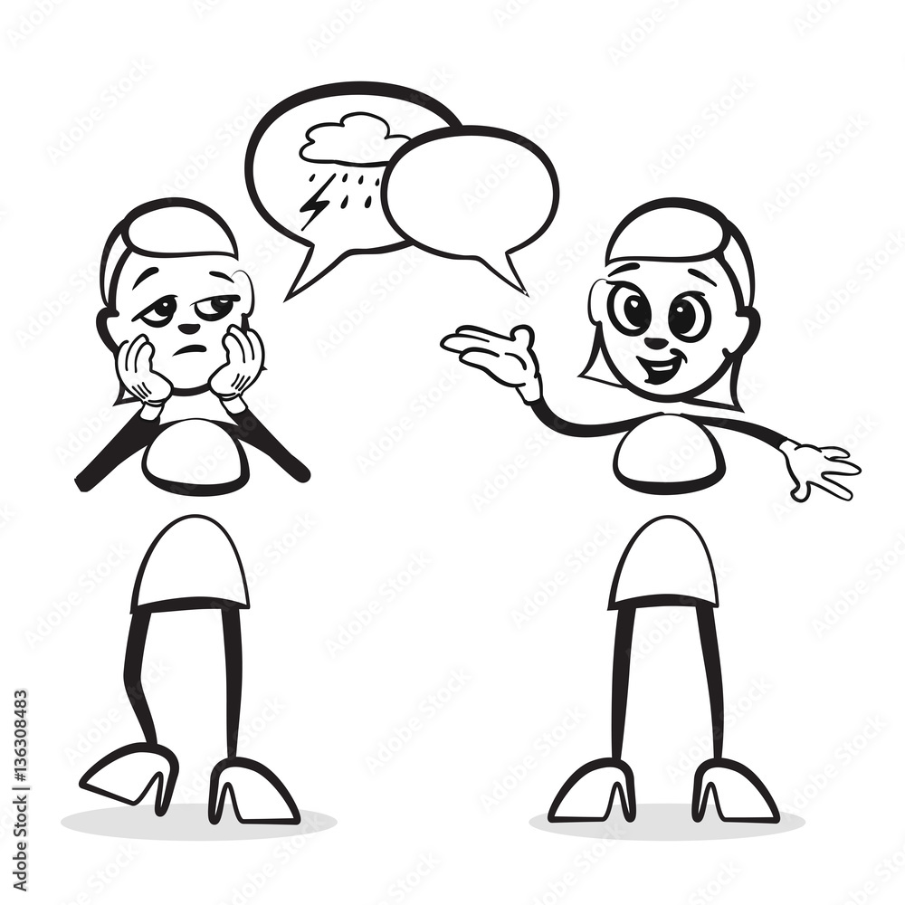 Strichmännchen Serie Emotionen - Überzeugen Strichmännchen Serie Emotionen - Überzeugen