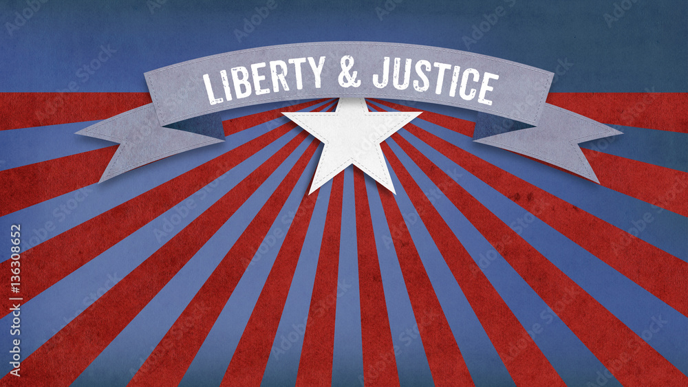 Obraz premium Liberty and Justic for all, US American color scheme