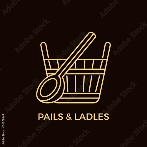 Modern Line Style Sauna Logotype Template.