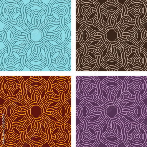 Vintage seamless colorful pattern vector backgrounds