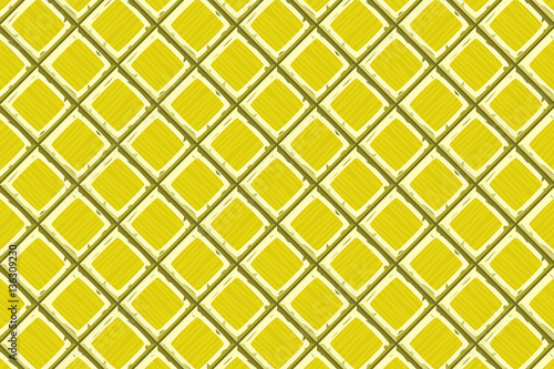 Cartoon hand drown yellow old diagonal seamless tiles texture. Vector illustration