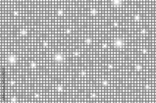 Silver shining rounds seamless texture. Gold, luxury, information or network graphic design concept. Vector illustration