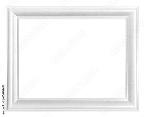 Picture frame white wood frame background