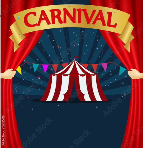 Carnival and circus tent poster 